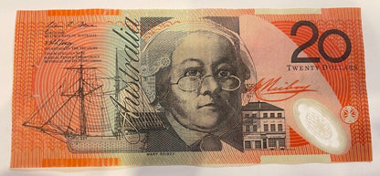 20 Dollar Note Australian 2007 "0723270" RADAR serial