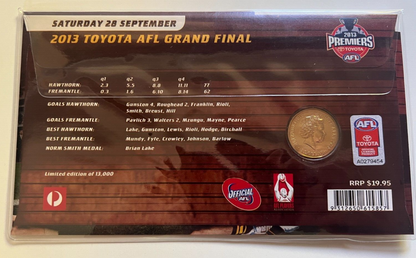 2014 Australia AFL Premiers Hawthorn Hawks RAM $1 Coin PNC