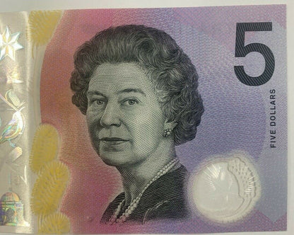 5 dollar note Australia 2016 RADAR "1633361"