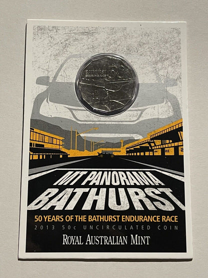 Australia 2013 50 Years of Bathurst Endurance Race RAM UNC 50c Coin Card