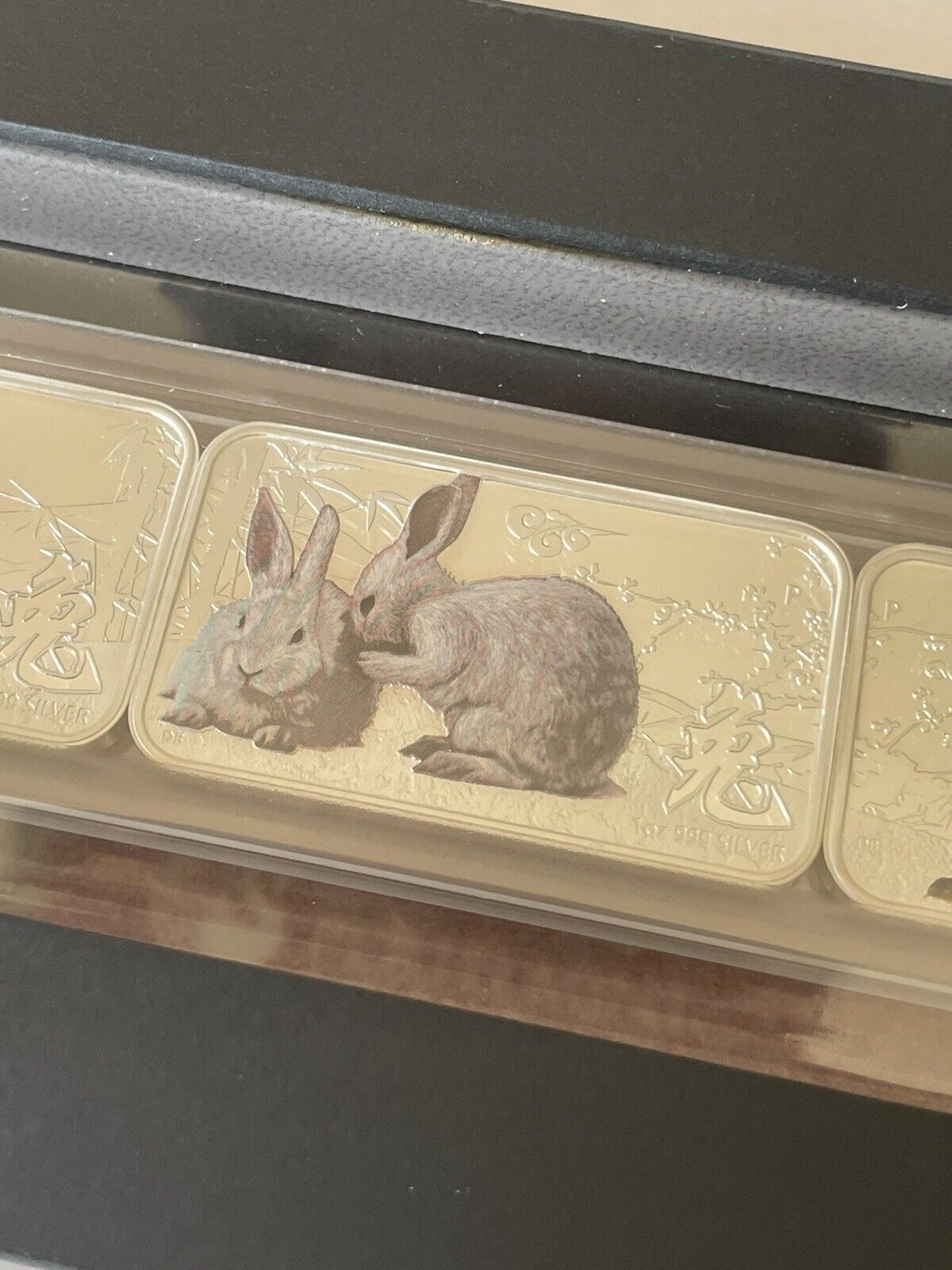 2011 YEAR OF THE RABBIT - LUNAR CALENDAR COIN SERIES - 4x 1oz SILVER RECTANGULAR