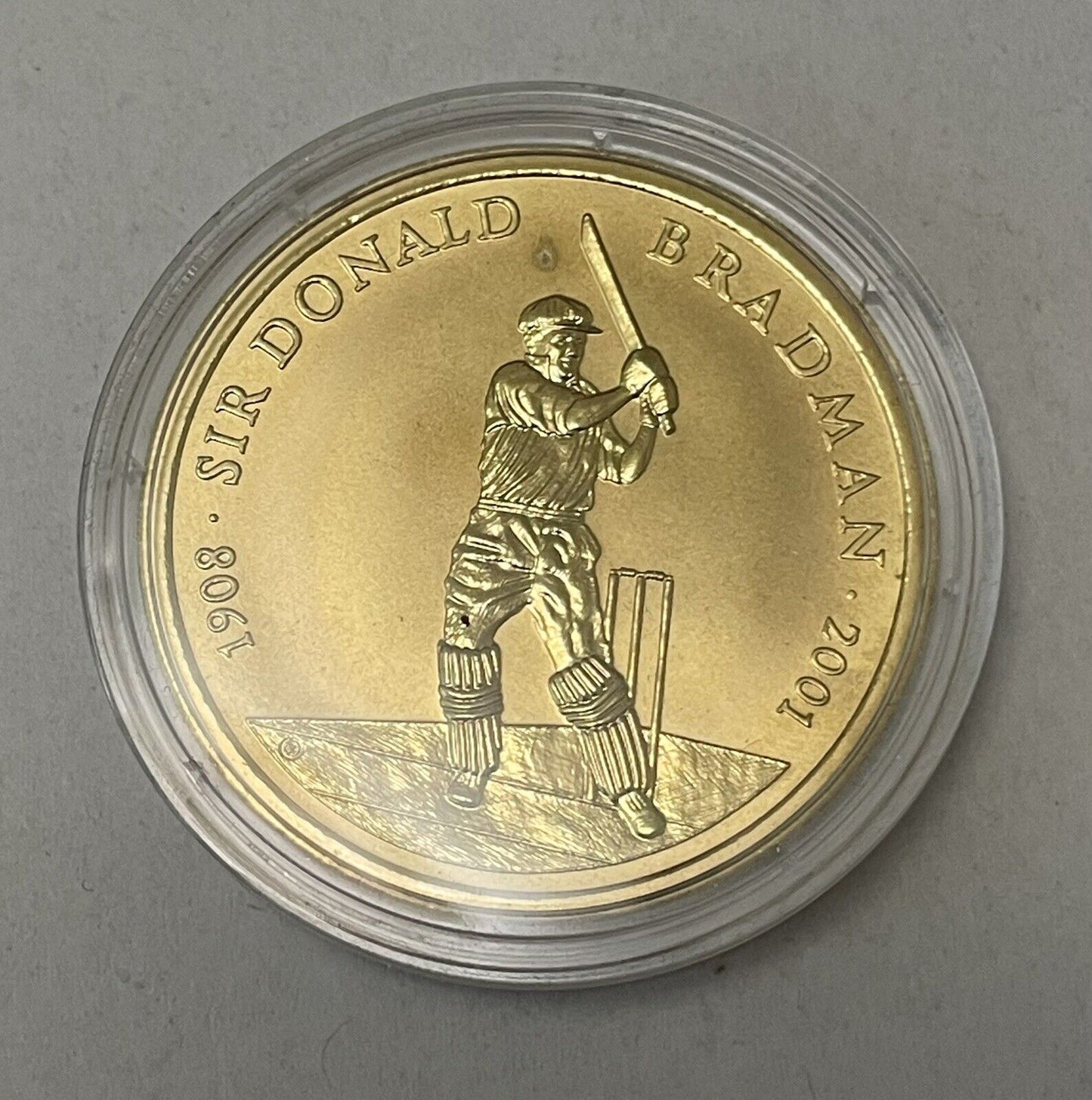 2001 Australia Sir Donald Bradman $5 Bronze Coin UNC