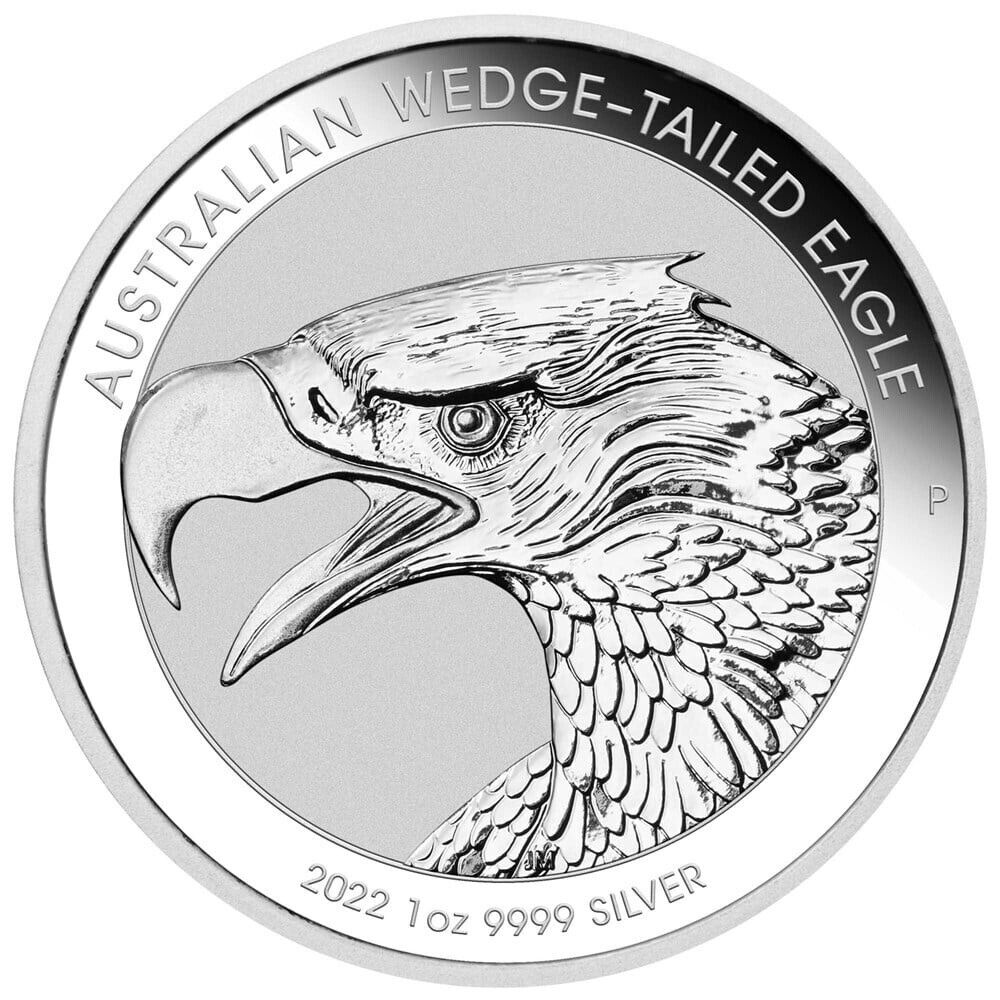 2022 1 oz 9999 silver coin australian wedge tail eagle 50,000 minted perth mint