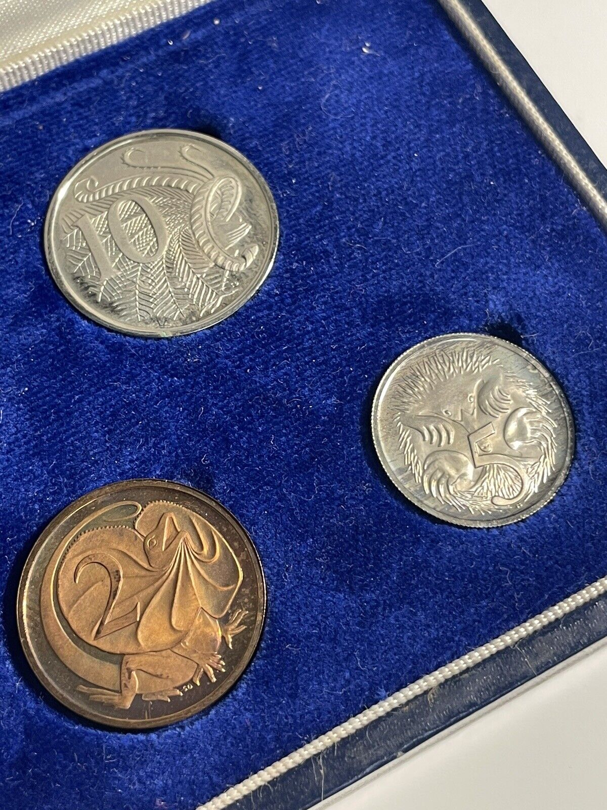 1966 Australian Proof Set Scarce Round 50c Fifty Cents Commonwealth Blue Case