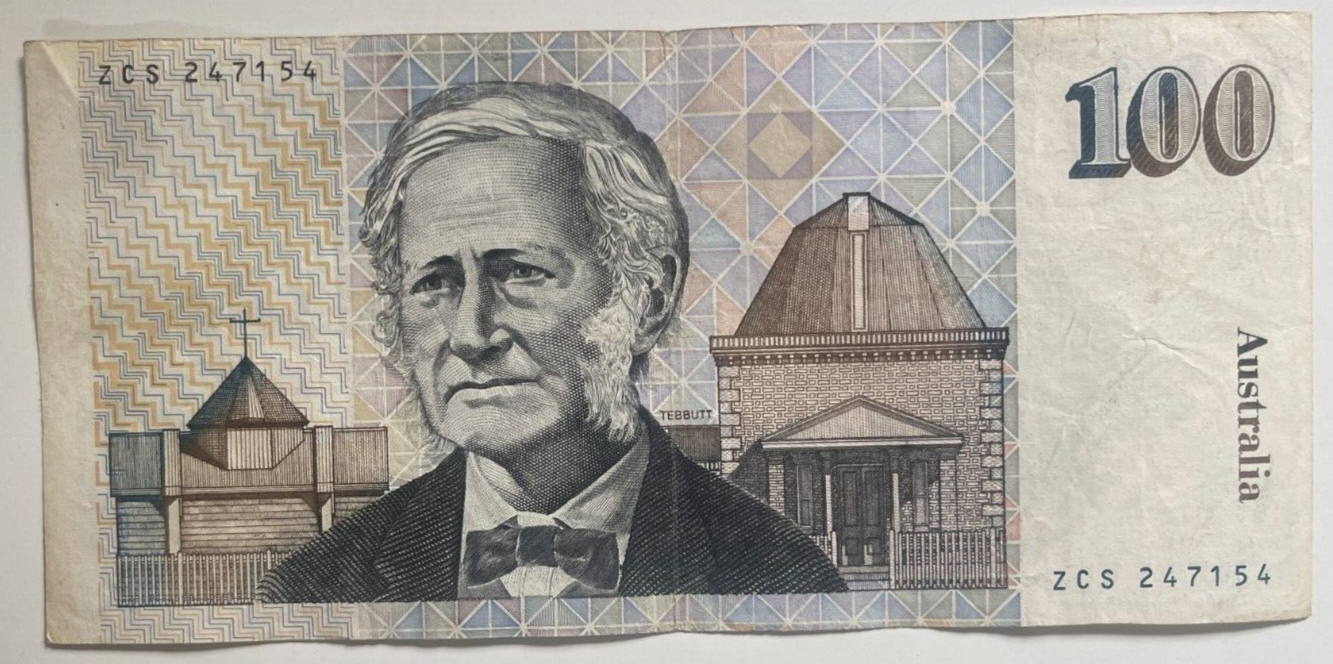 1985 ONE HUNDRED DOLLAR BANKNOTE--JOHNSTON & FRASER--R609