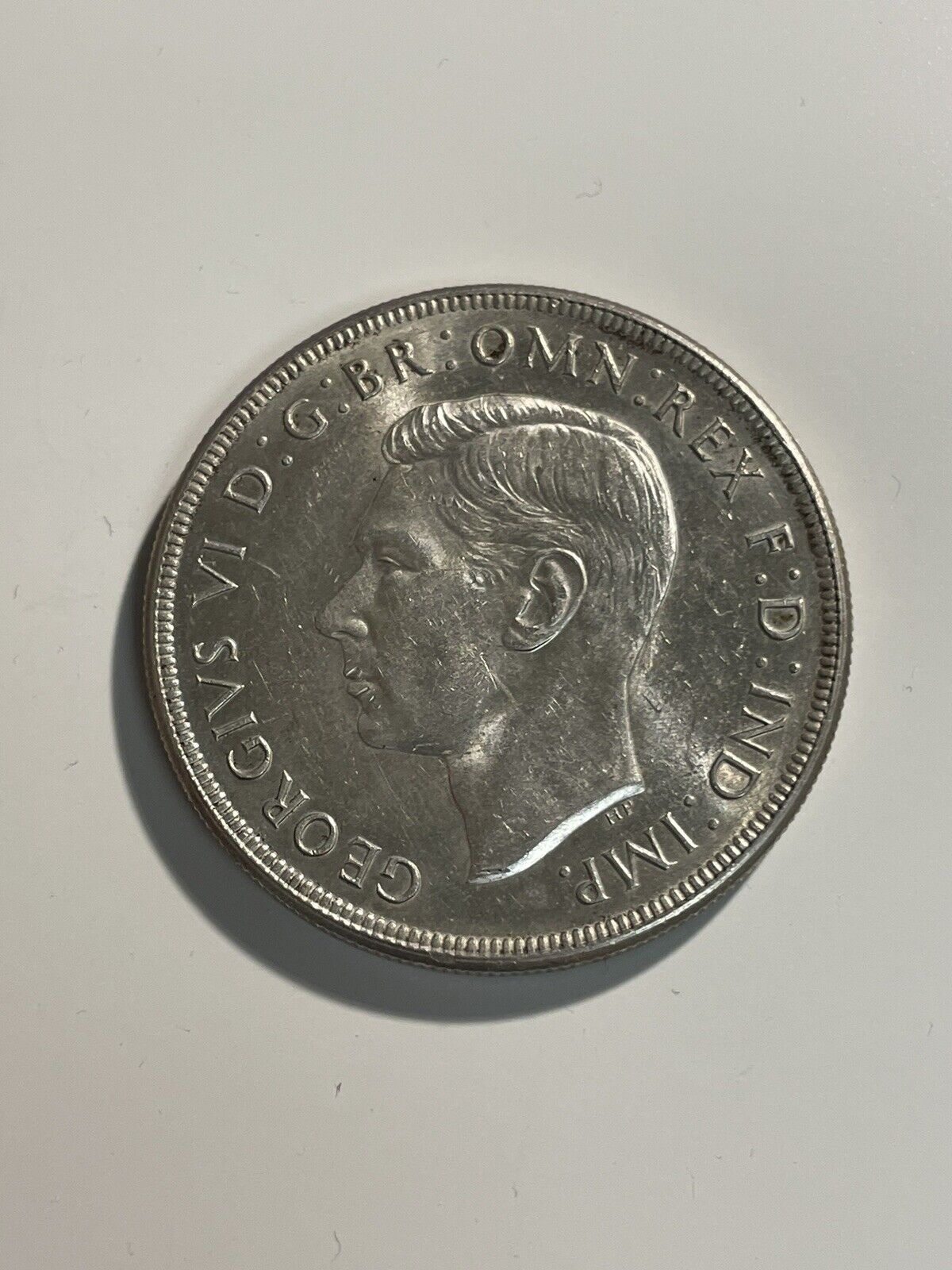 Australia 1937 Crown Sterling Silver Five Shillings 5/- Large Coin Scarce aUNC