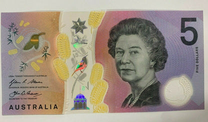 5 dollar note australia 2016 "3333" Serial