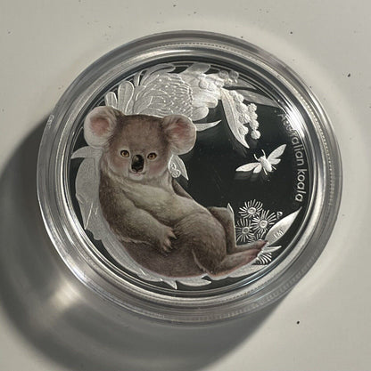 2011 Australian Bush Babies KOALA 1/2oz 99.9% Silver Proof Perth Mint Coin