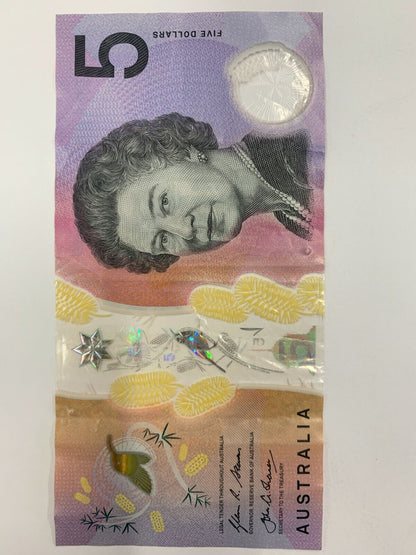 5 dollar note australia 2016 RADAR "6079706"