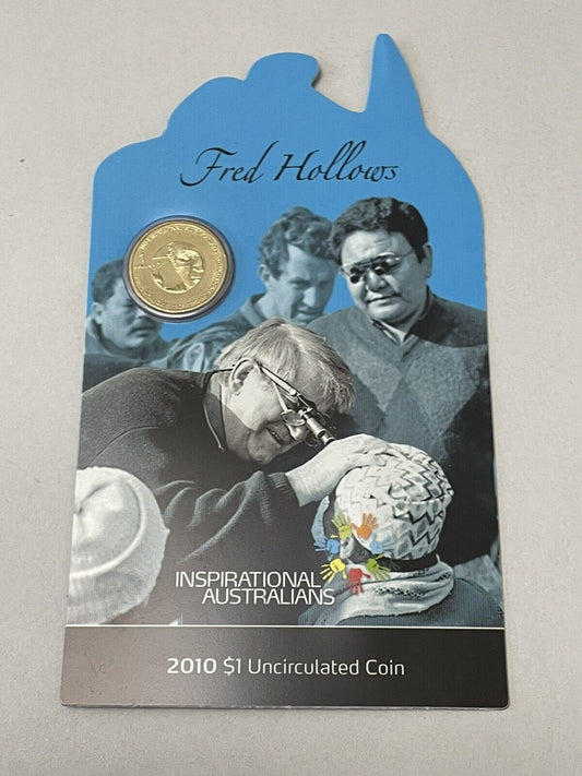 2010 Australia Inspirational Australians Fred Hollows RAM $1 Carded Coin