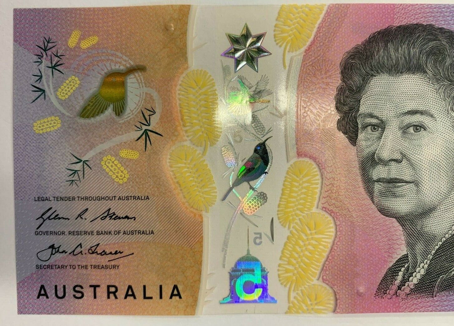 5 dollar note Australia 2016 "3333" Serial