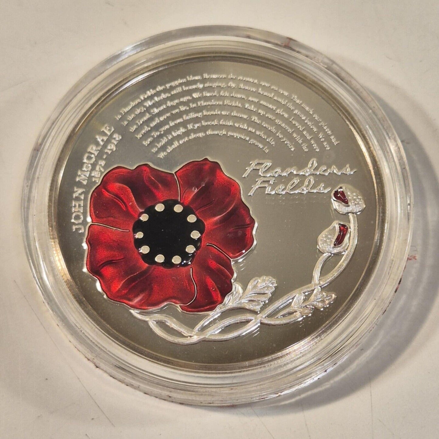 Niue $2 Two Dollars Silver Poppy Flanders Fields Boxed COA coin Branford Mint