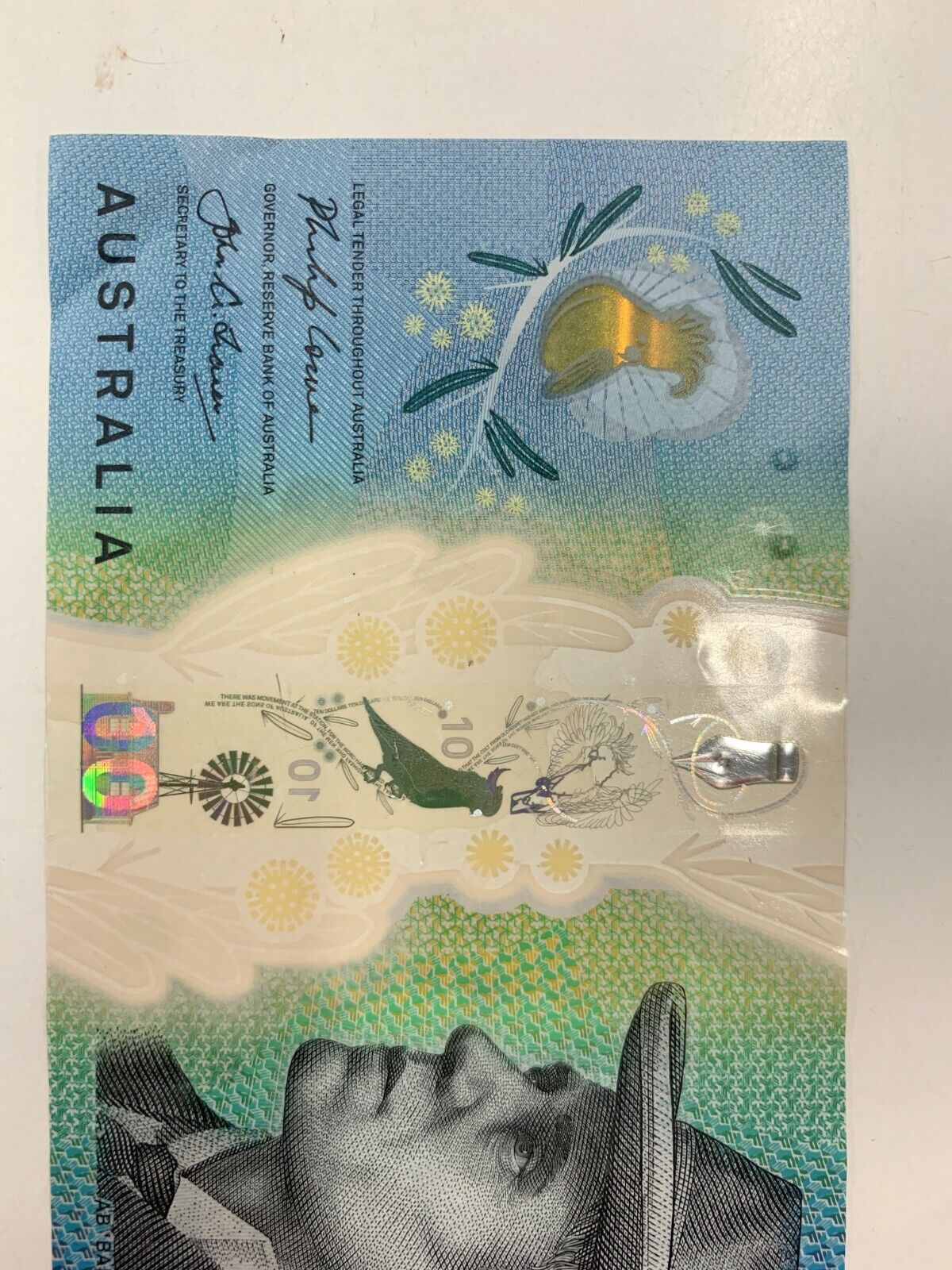 10 dollar note Australian 2017 "733337" RADAR Serial