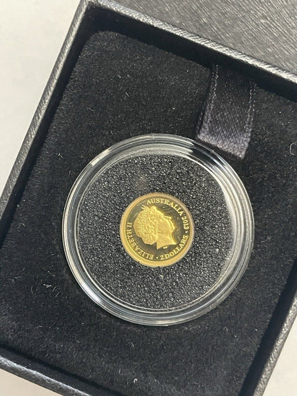 2013 RAM $2 0.5g Frilled Neck Lizard 999 Gold Proof Coin With Box & COA