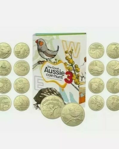 2022 GREAT AUSSIE COIN HUNT 3 -Full Set Of 26 UNC $1 Coins (A-Z) No Folder