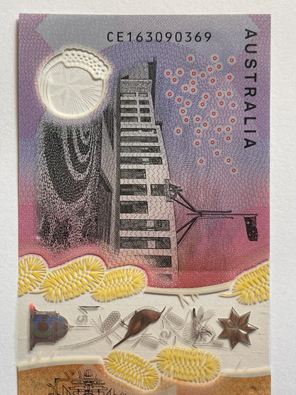 5 dollar note Australia 2016 "6309036" RADAR serial