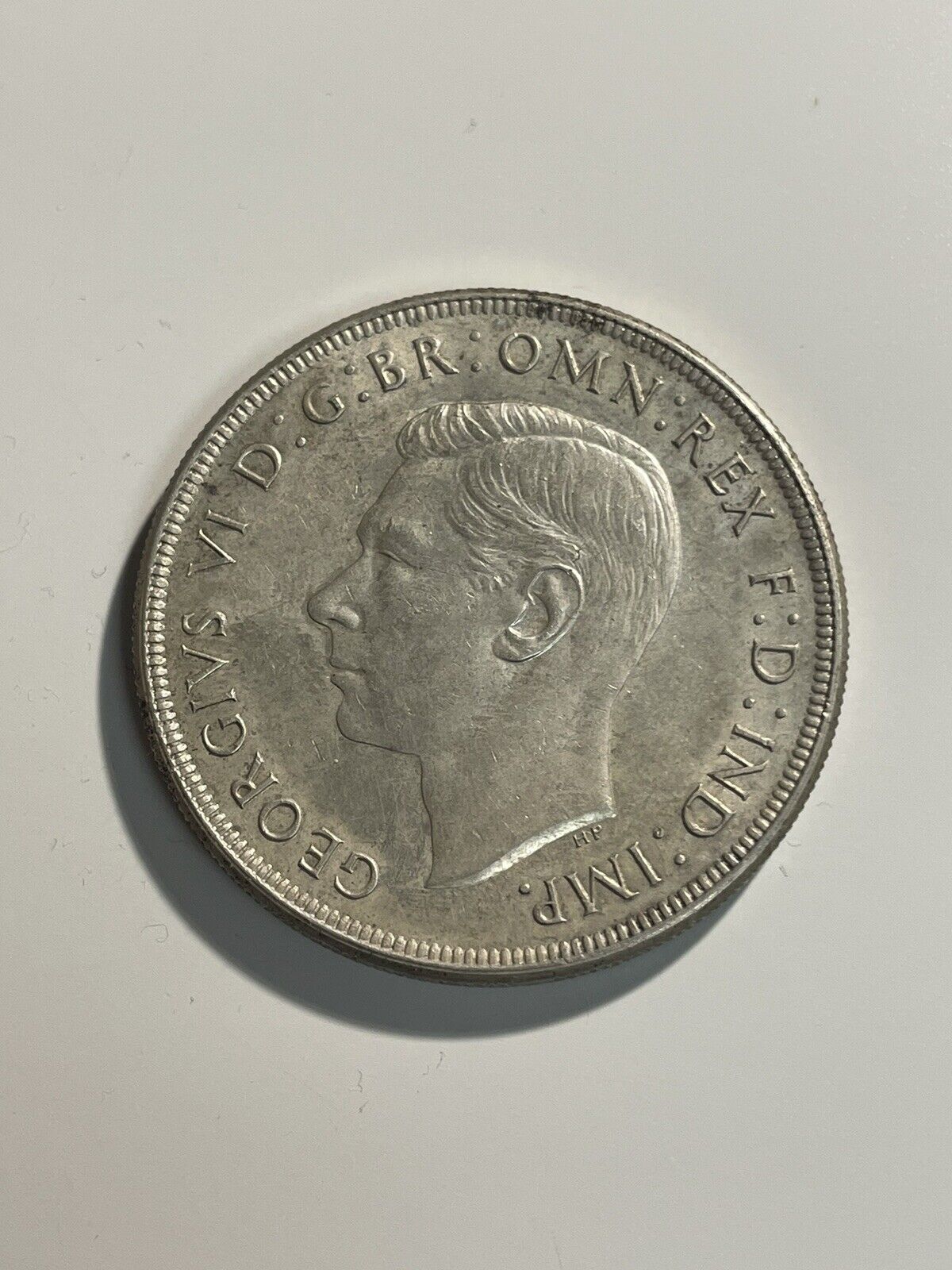 Australia 1937 Crown Sterling Silver Five Shillings 5/- Large Coin Scarce aUNC