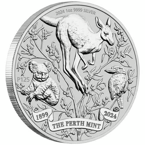 2024 Kookaburra, Perth Mint Silver 125th Anniversary Coin P125 1oz 2 COIN SET