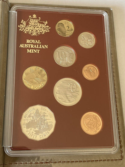 1988 AUSTRALIA BI-CENTENNIAL YEAR RAM 8 COIN PROOF SET with FOLDER & BOX