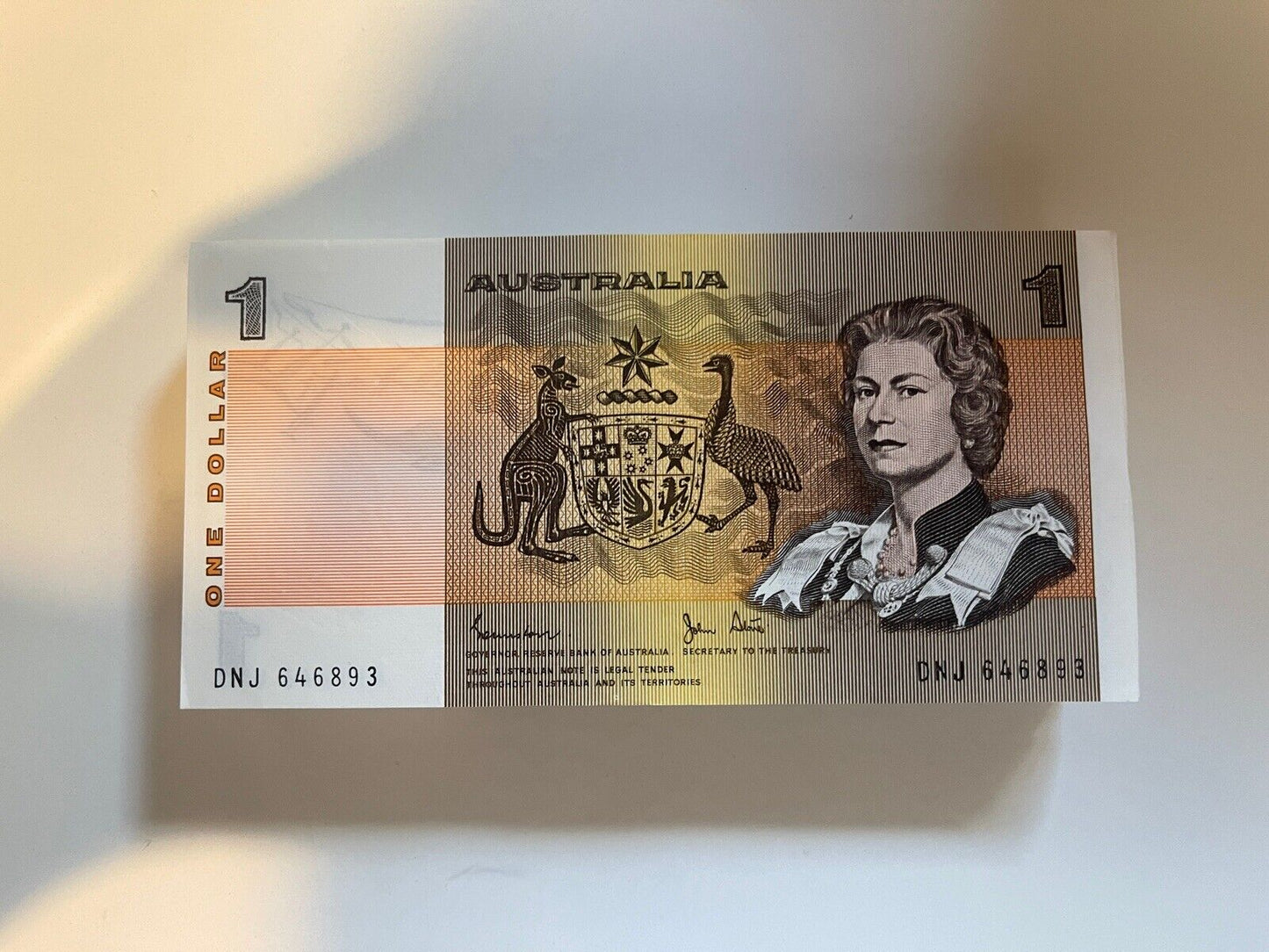 Australia $1 One, $2 Two, $5 Five NOTES -  ONE OF EACH NOTE Bank Bundle UNC