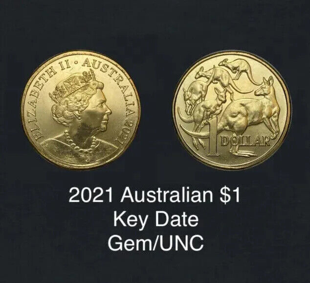 Australia One 2021 $1 One Dollar JC Obverse Coin 160k Mintage From RAM Bag