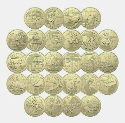 2022 GREAT AUSSIE COIN HUNT 3 -Full Set Of 26 UNC $1 Coins (A-Z) No Folder