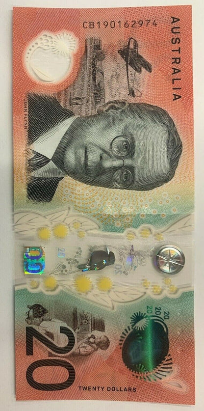 20 dollar note Australia 2019 LOWE/FRASER CB Serial