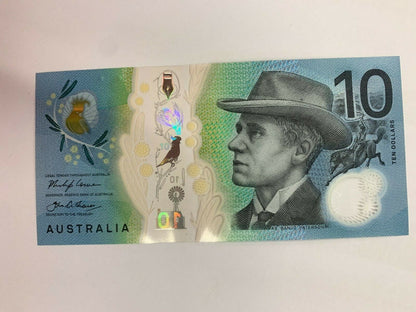 10 dollar note Australian 2017 EA Last Prefix