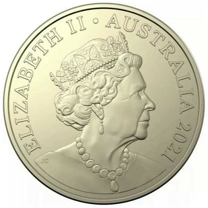 Australia One 2021 $1 One Dollar JC Obverse Coin 160k Mintage From RAM Bag