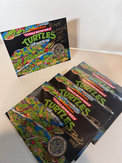 CollectFest Special Edition Teenage Mutant Ninja Turtles 2025 Collector Coin in Card SIGNED