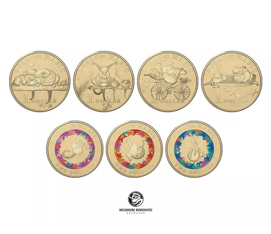 MXN Weekly Special: 2017 Possum Magic 7-Coin Set – $2 & $1 Coins