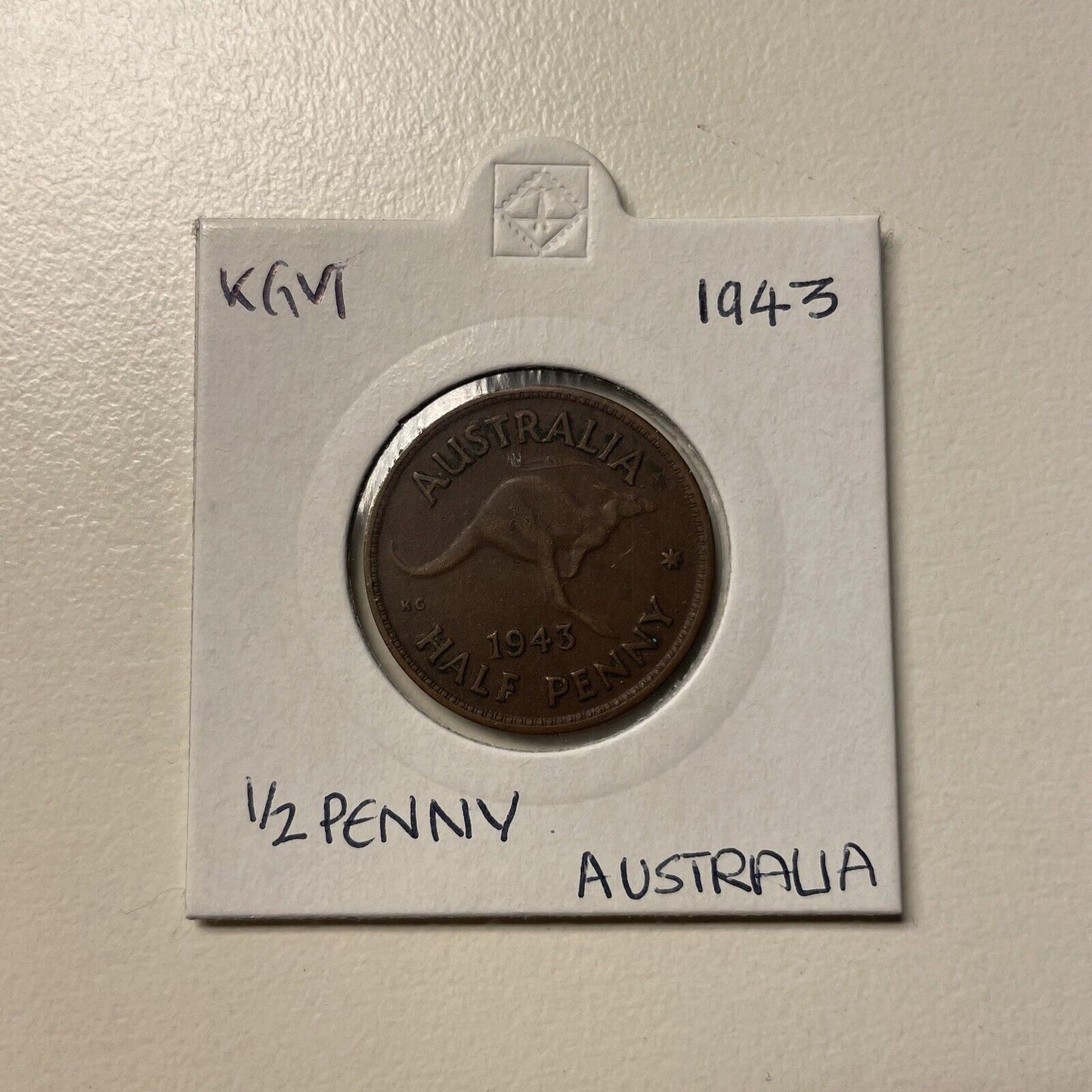 Australia 1943 Melbourne Half Penny