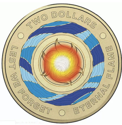 2018 $2 Australian Two Dollar Coin Lest We Forget Eternal Flame (ANZAC)