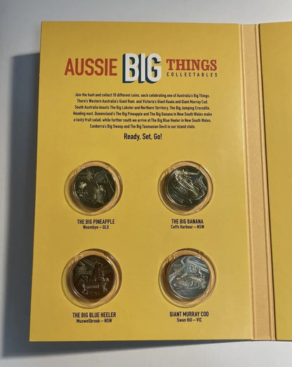 2023 AUSSIE BIG THINGS New Brand 10 Collectible $1 Coin FULL SET (Tube & Folder)