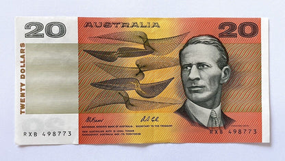 Australian $20 Twenty & $50 Fifty Dollar Paper Banknotes ONE OF EACH Circ Pair