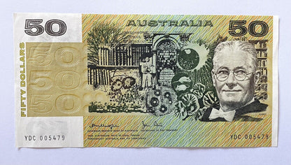 Australian $20 Twenty & $50 Fifty Dollar Paper Banknotes ONE OF EACH Circ Pair