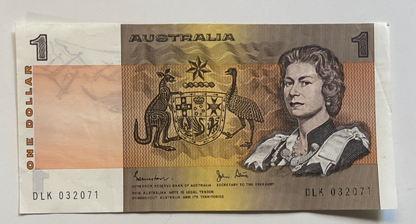 Australia $1 One dollar NOTES -  CONSECUTIVE SERIAL NOTES UNC Bank bundle