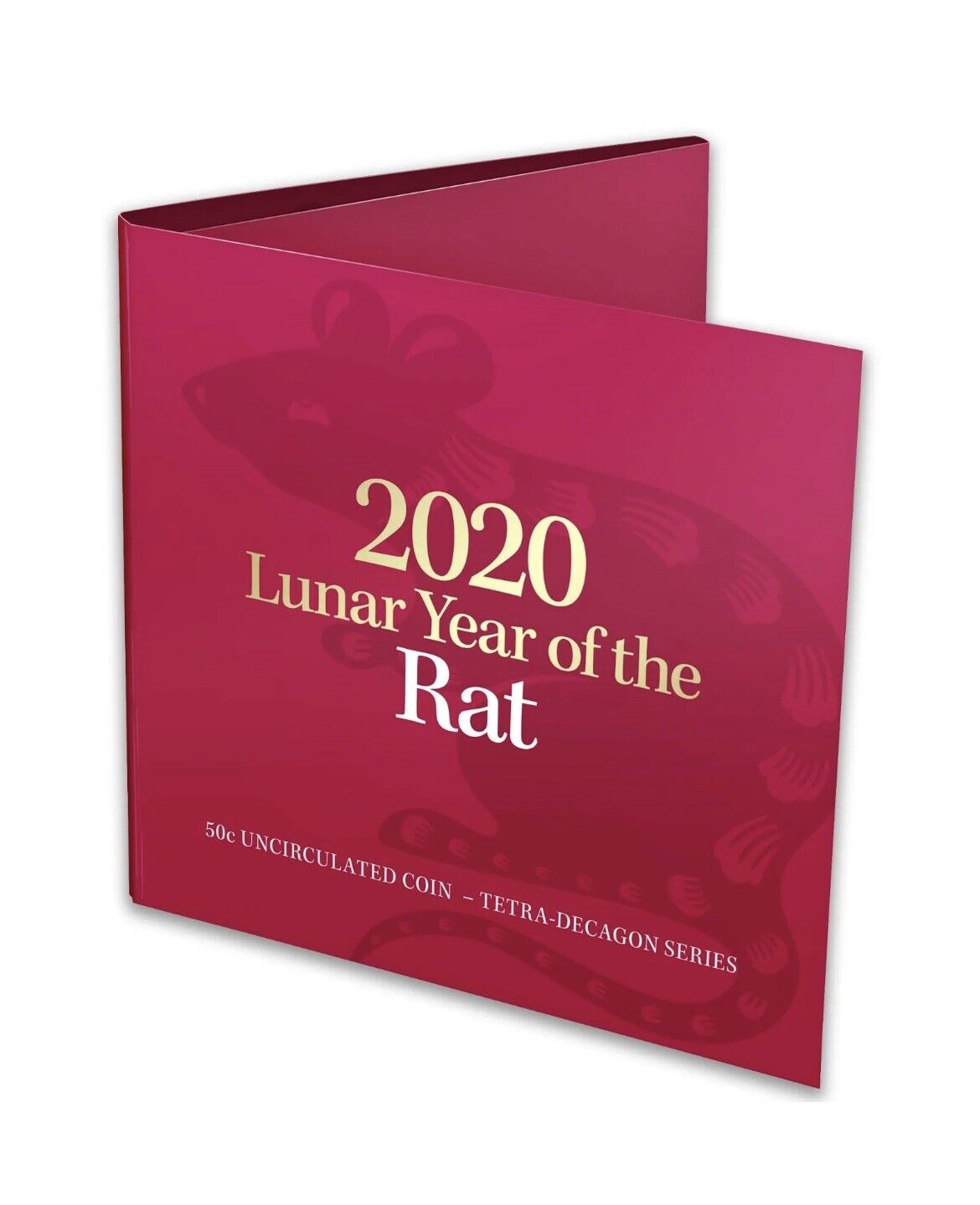 Australia 2020 Lunar Year of The Rat 50c Tetra-decagon UNC Coin In Folder