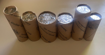 Australia 2017 5c-$2 RAM Set of 6 UNC coin Rolls