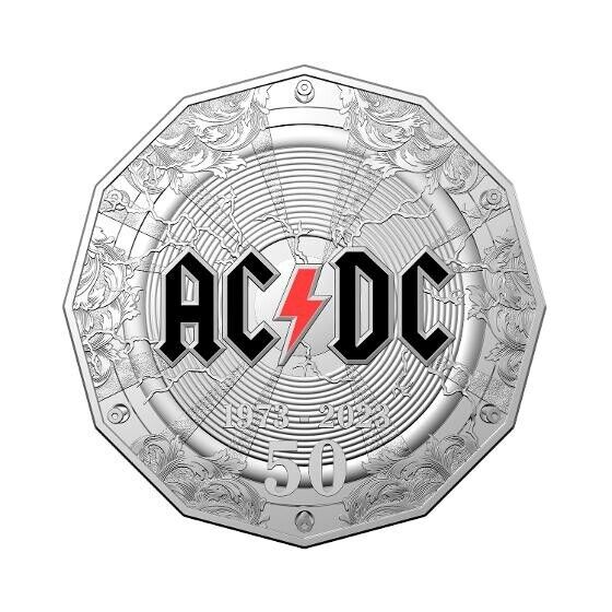 2023 Australia coloured 50 Cents PNC 50 Years AC/DC