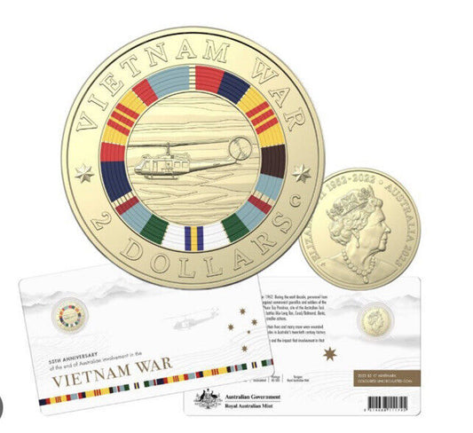 2023 Vietnam War 50th Anniversary “C” $2 Uncirculated Gold Coin - BRAND NEW