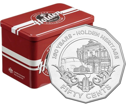 2016 Heritage Holden 12 x 50c UNC Coins Collection - Complete Set in Tin Case