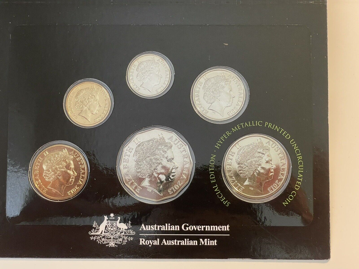 2013 Australia RAM Mint UNC Coin Set with Coloured 20c Scarce Special Edition