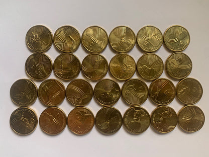 2019 Great Aussie Coin Hunt  $1 Alphabet Coins Complete Set of 26 Coins A-Z