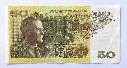 Australian $20 Twenty & $50 Fifty Dollar Paper Banknotes ONE OF EACH Circ Pair