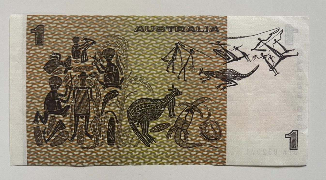 Australia $1 One & $2 Two Dollar  NOTES - - ONE OF EACH NOTE Circulated