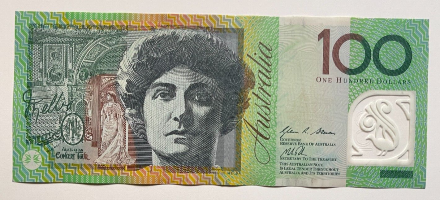 100 dollar note Australia 2014 AA First Prefix