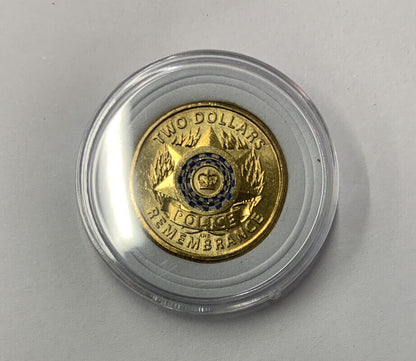 2019 Police Remembrance $2 Dollar Coloured Coin