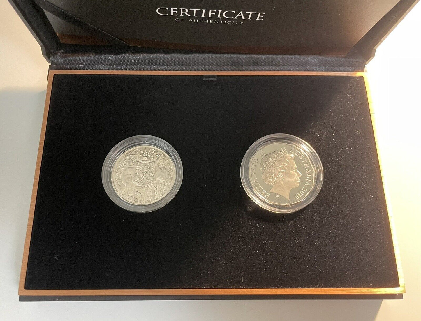 Australia: 2015 50c 50 Years of The Royal Australian Mint 50.50 2 Coin Set