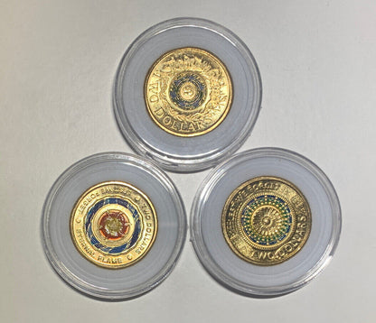 2 dollar coins australia ANZAC AND REMEBRANCE 2014-2018 Set